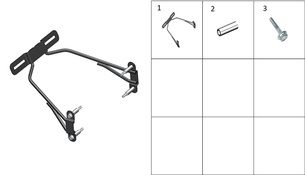 Передний кронштейн номерного знака