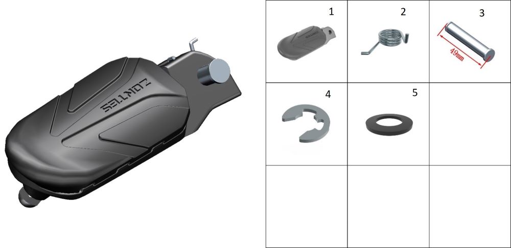 Подножка передняя правая