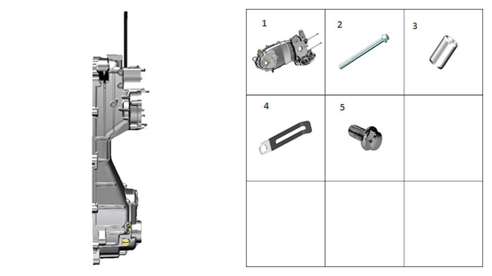 Картер двигателя левый ZT1P77MP (версия с короткой колесной базой)