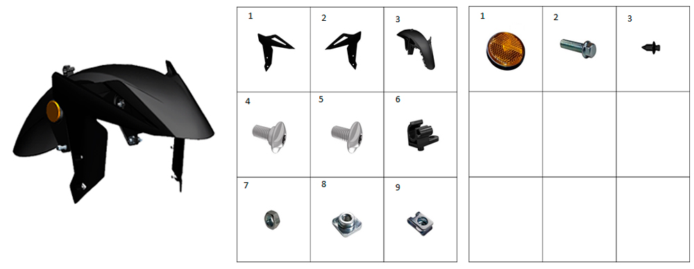 Подкрылок передний  (черный)