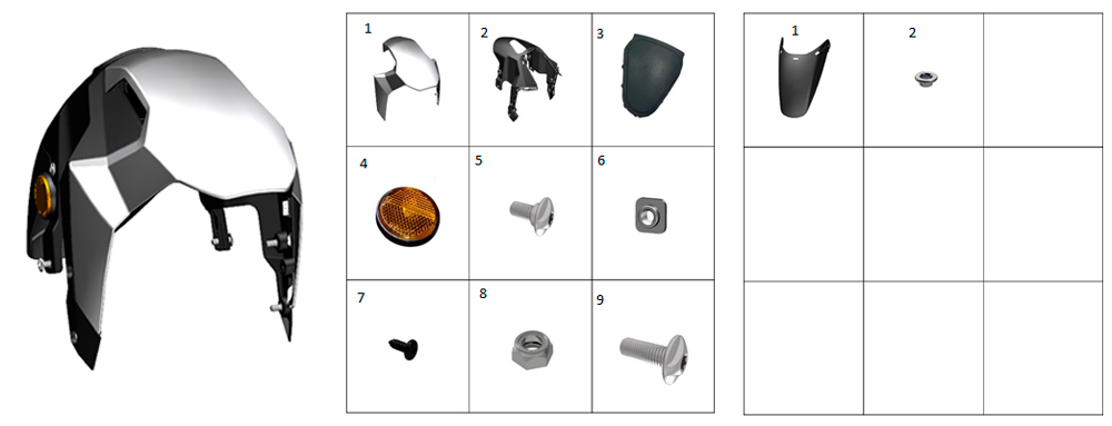 Крыло переднее (бело-перламутровое)