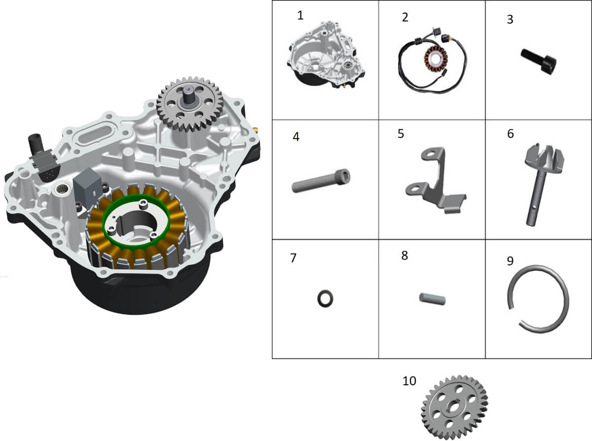Крышка картера левая ч.2