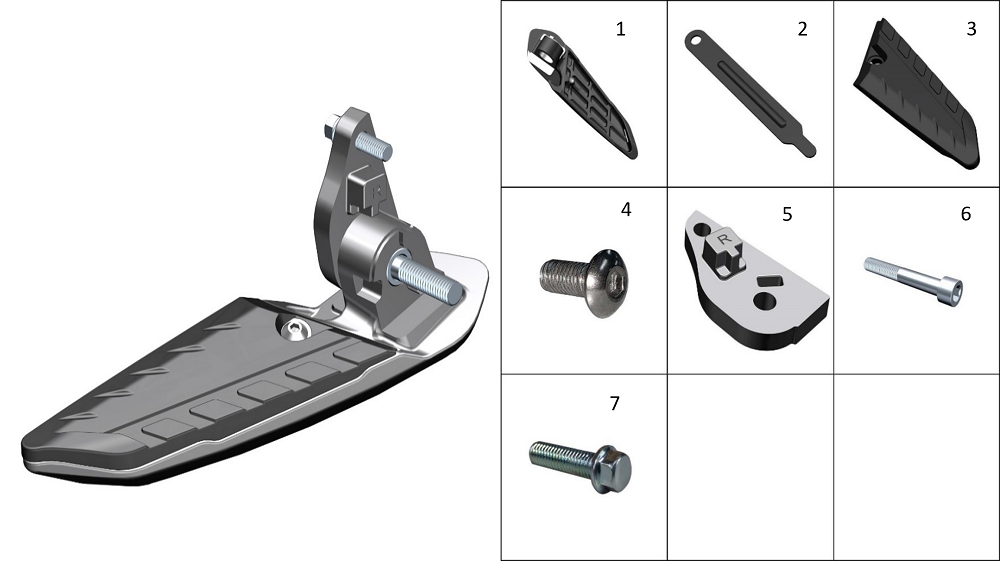 Задняя правая подножка