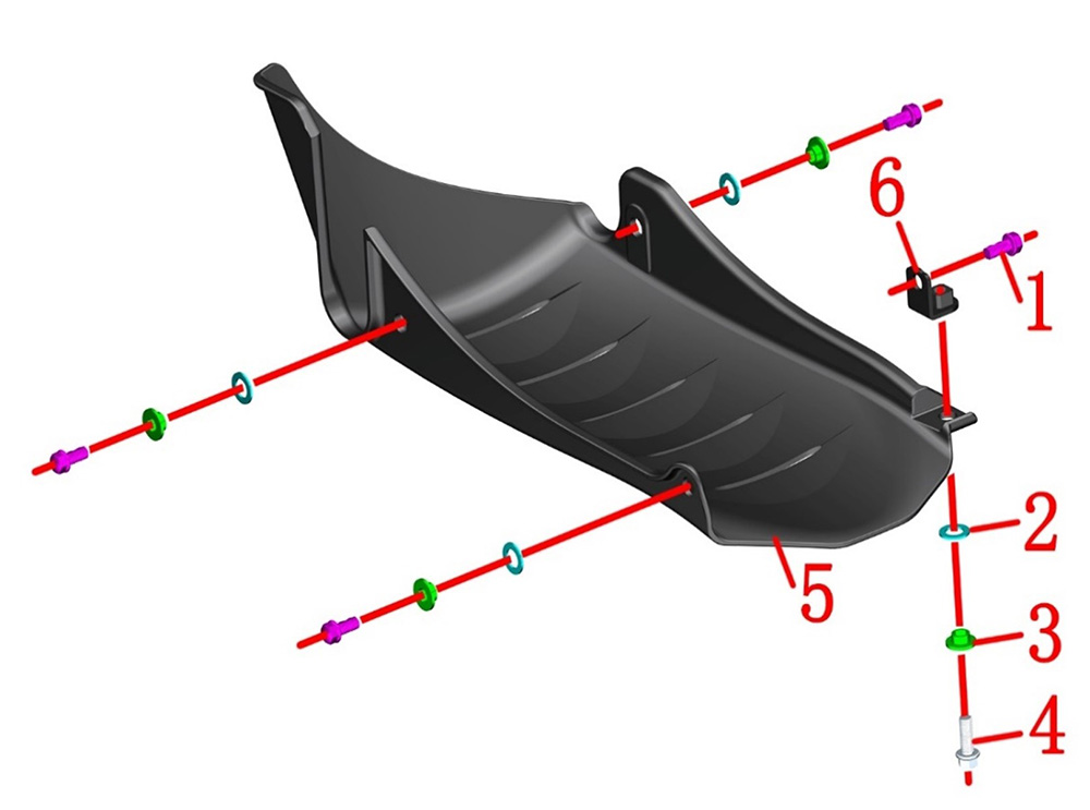 Защитная накладка заднего амортизатора