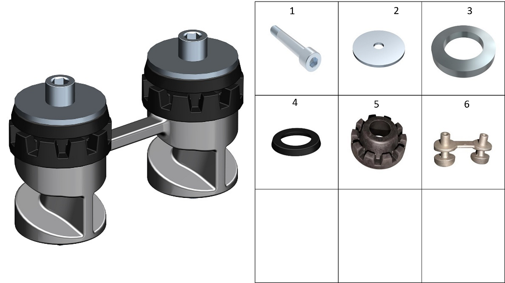 Элементы крепления топливного бака