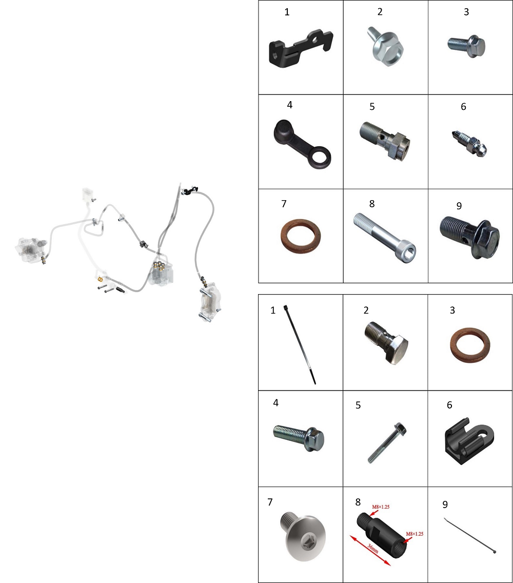 Элементы крепежа тормозной системы