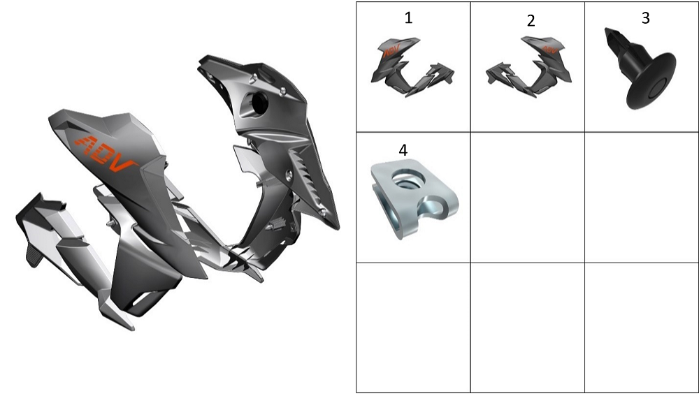 Боковая накладка топливного бака