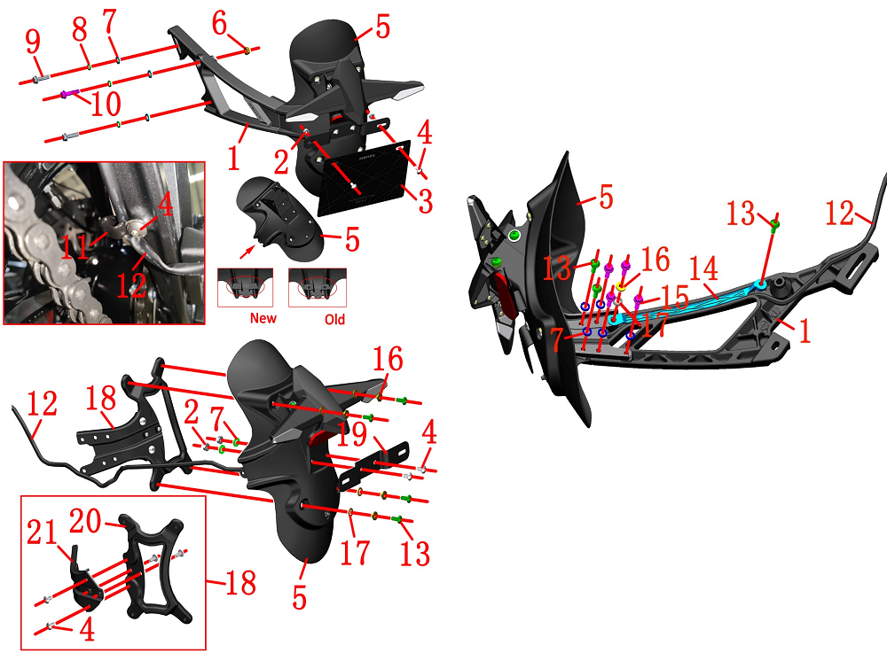 Крыло заднее