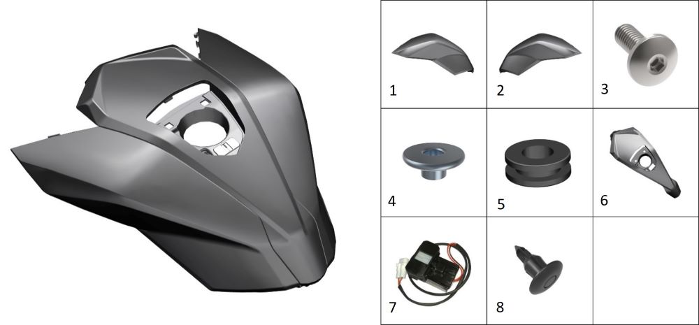 Обтекатели бака (черный цвет)