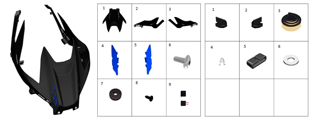 Накладка бака топливного верхняя (синяя облицовка)