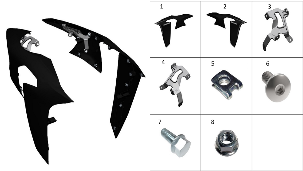 Накладка декоративная топливного бака(черный)