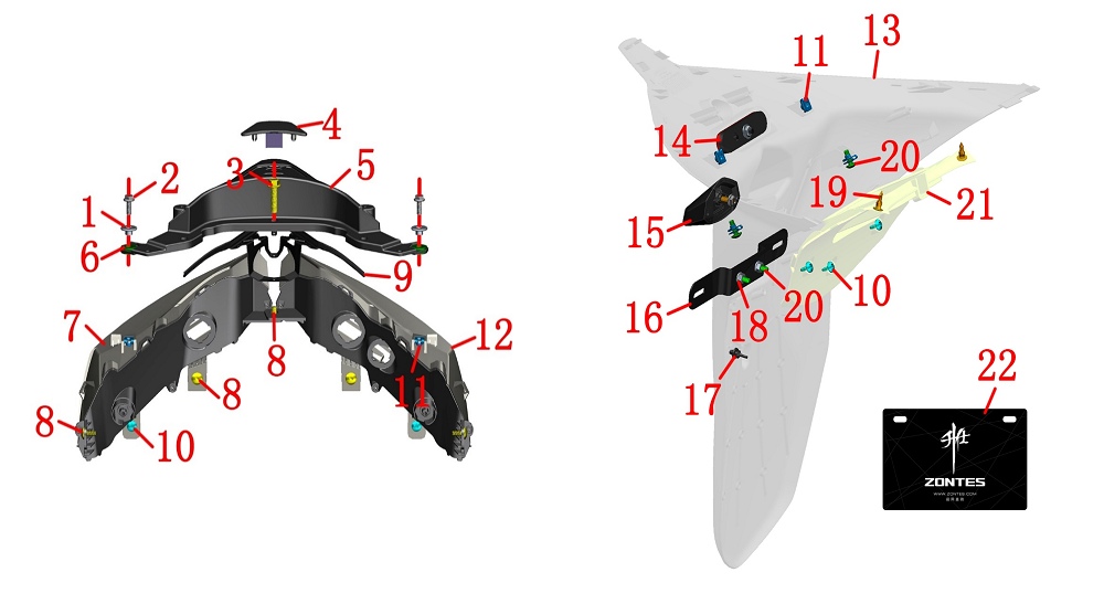 Фонарь задний