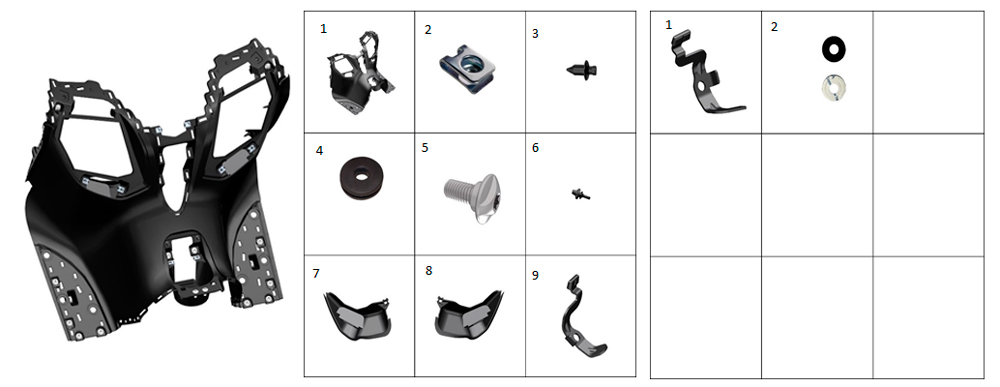 Панель передняя внутренняя ящиков хранения