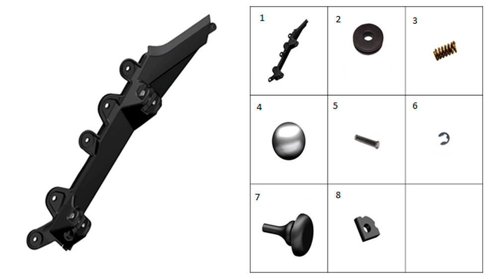 Кронштейн левой подножки