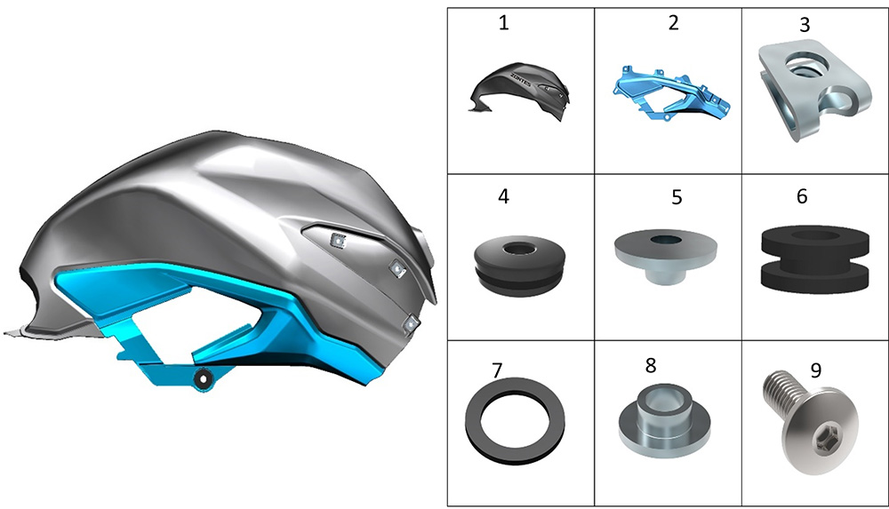 Декоративная накладка бака топливного 4