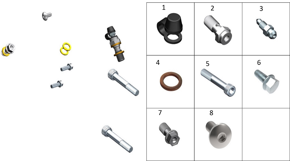 Крепеж тормозных шлангов