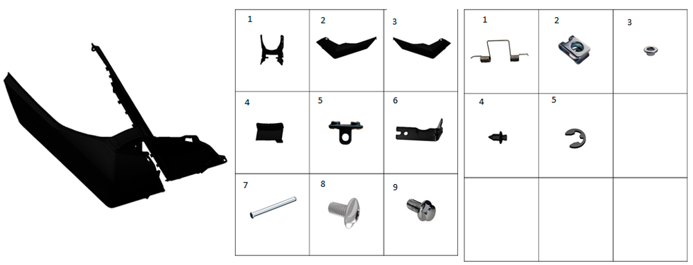 Облицовка боковая нижняя (черная)