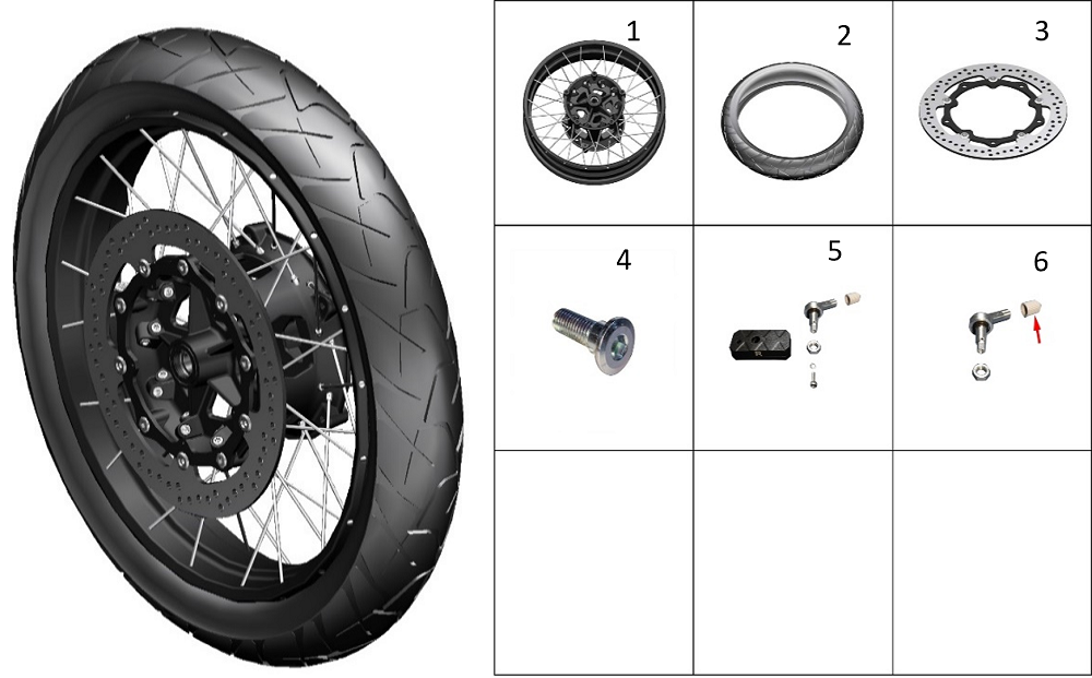 Колесо переднее спицованное