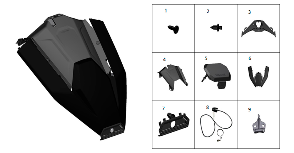 Облицовка передняя центральная (черная)