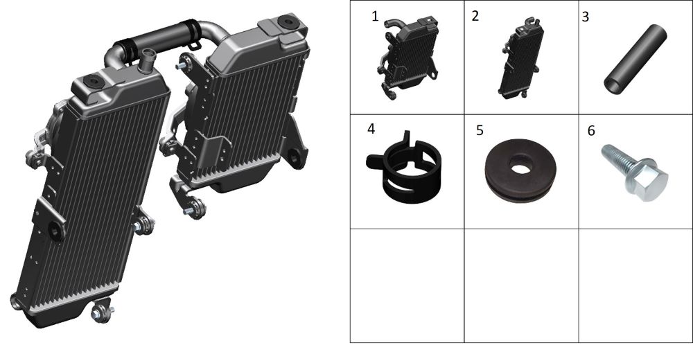 Радиатор охлаждения левый