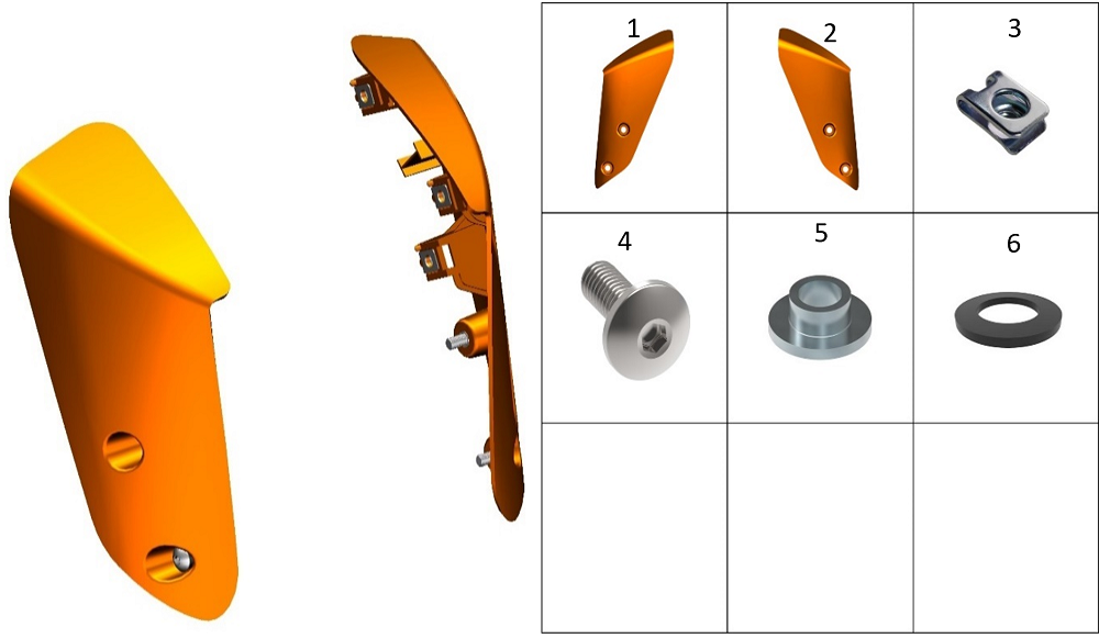 Накладки крыла боковые