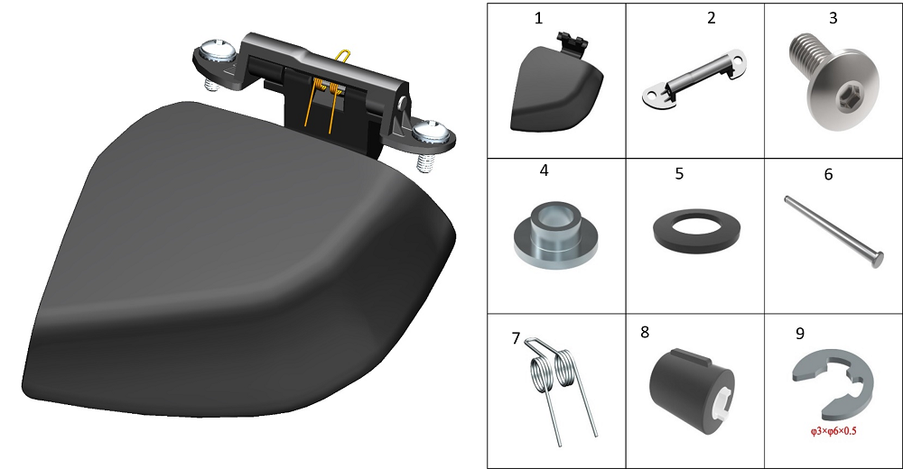 Крышка бардачка левая