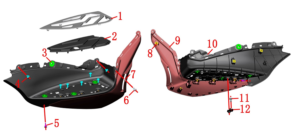 Площадка для ног правая