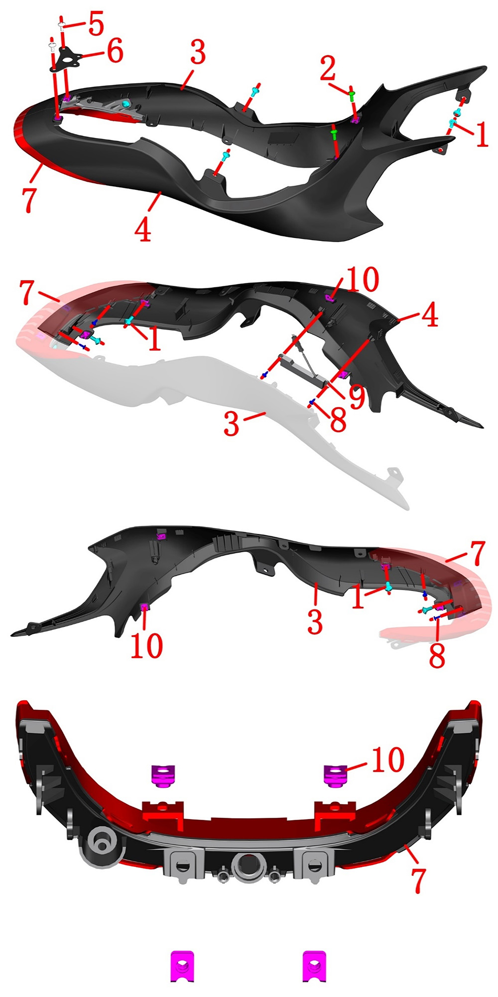 Декоративная задняя панель и задний фонарь