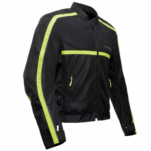 Мотокуртка HYPERLOOK Aves (6430427-806-3783, M, черный/Hi-Vis зеленый)