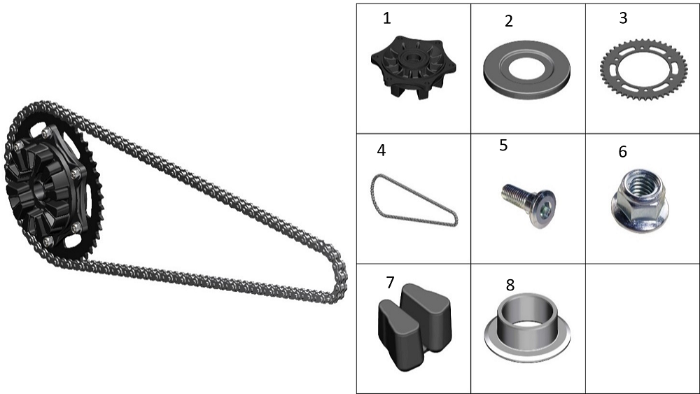 Цепь приводная и звезды