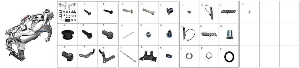 Рама в сборе с синей наклейкой