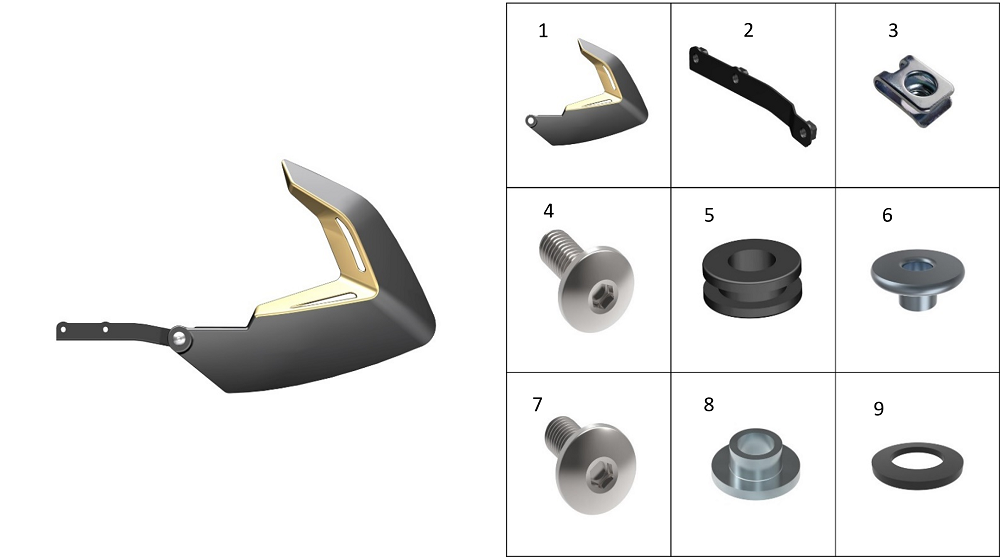 Правая часть нижнего обтекателя(золото)