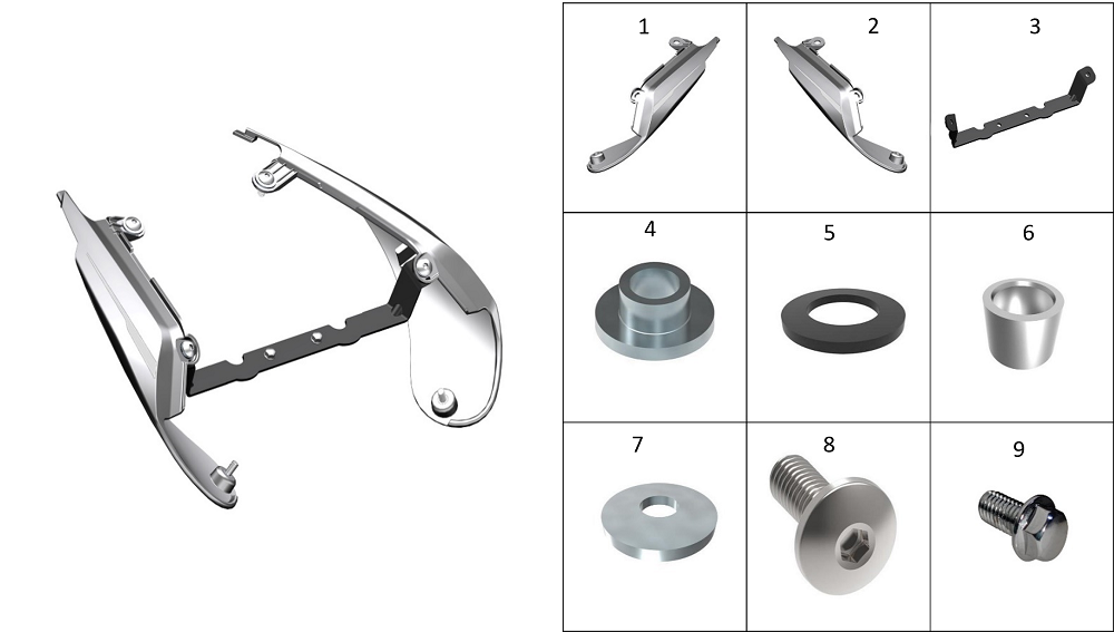 Задний обтекатель(серебро)