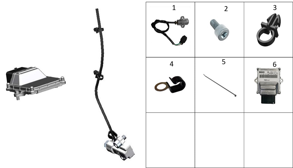 Блок управления двигателем и датчик боковой подножки