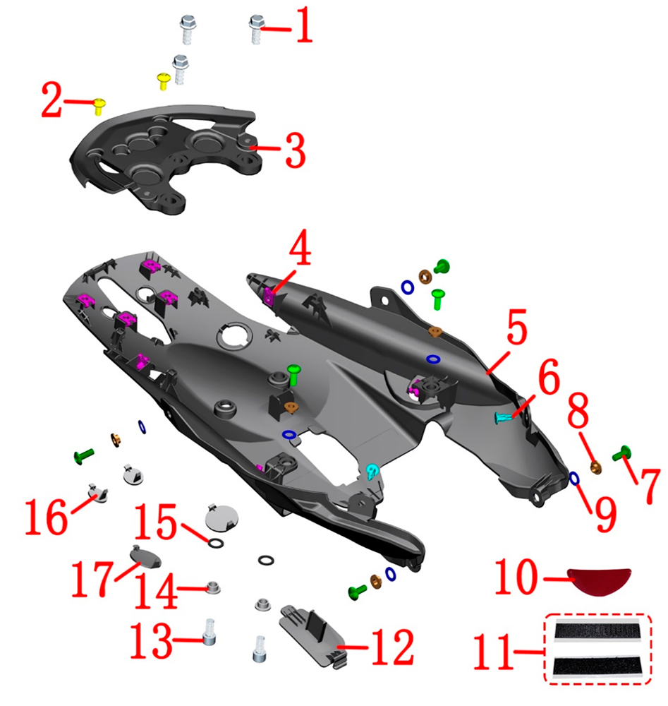 Обтекатель задний нижняя часть