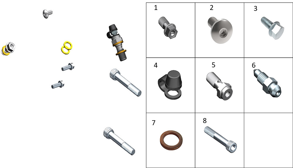 Крепеж тормозных шлангов