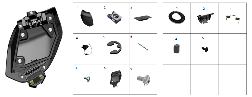 Крышка внешняя бардачка левого