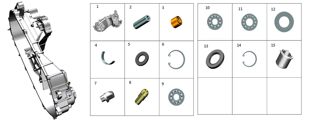 ZT1P77MP Левый компонент картера (версия с удлиненной колесной базой)