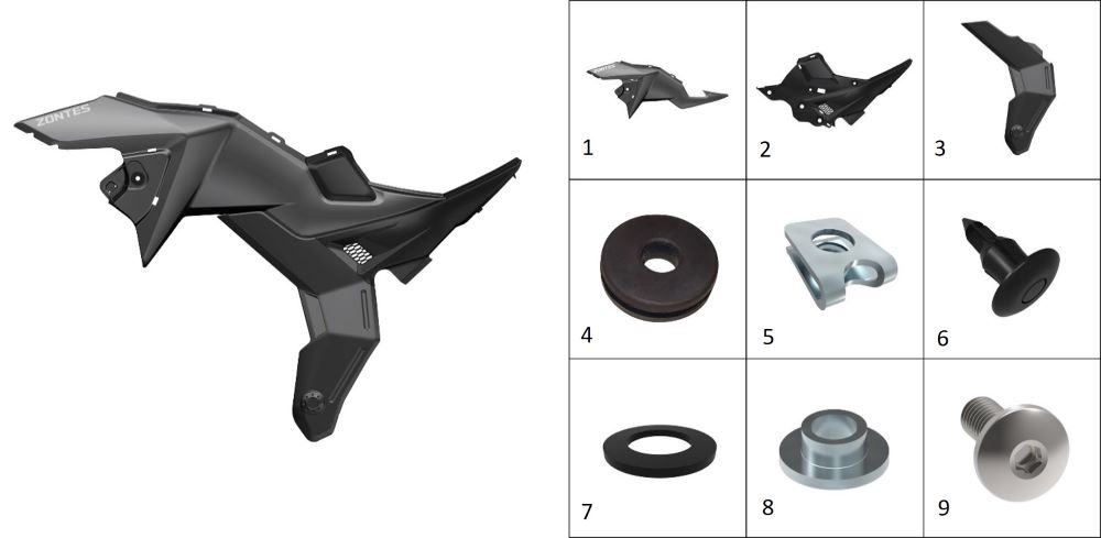 Обтекатель передний левый