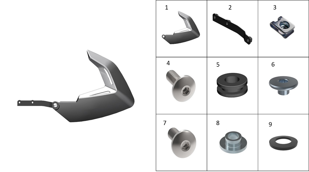 Правая часть нижнего обтекателя(серебро)