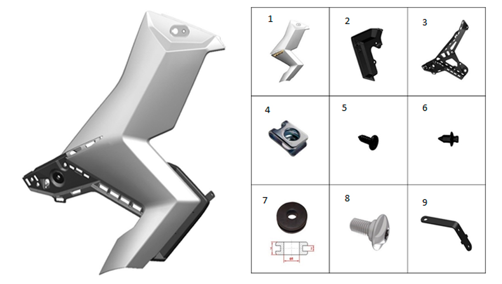 Накладка боковая центральная левая 3