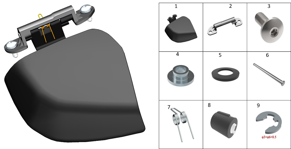 Крышка бардачка правая