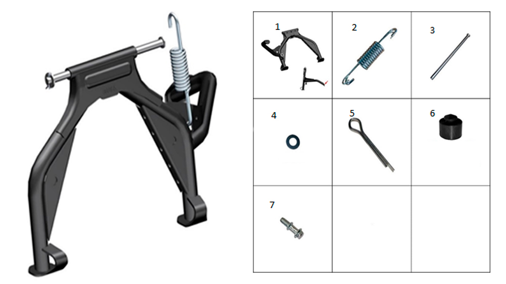 Подножка центральная (высокая)