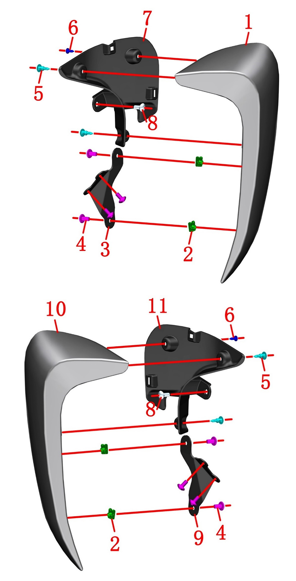 Декоративные панели резервуара для ОЖ