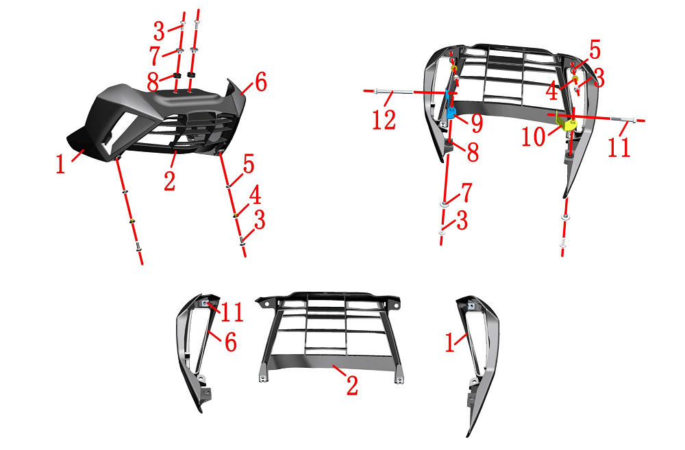 Дефлектор радиатора переднего