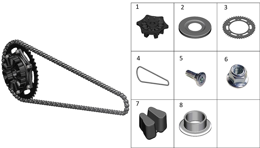 Цепь приводная и звезды