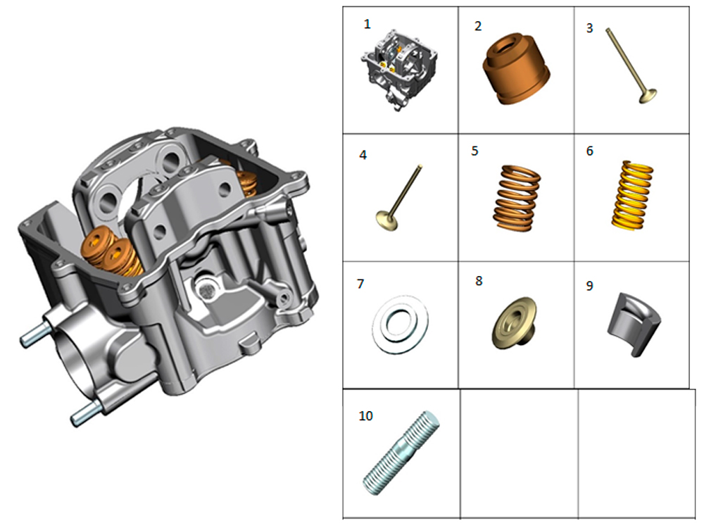 Головка блока цилиндров ZT1P77MP (версия с удлиненной колесной базой)