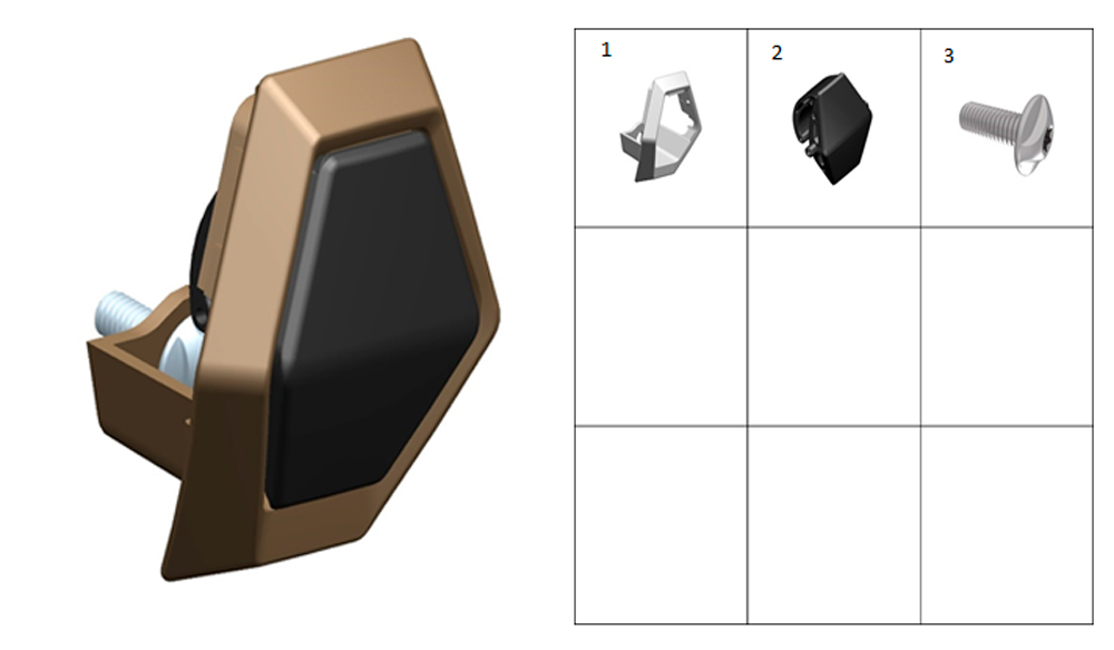 Передняя средняя панель в сборе (темное золото)
